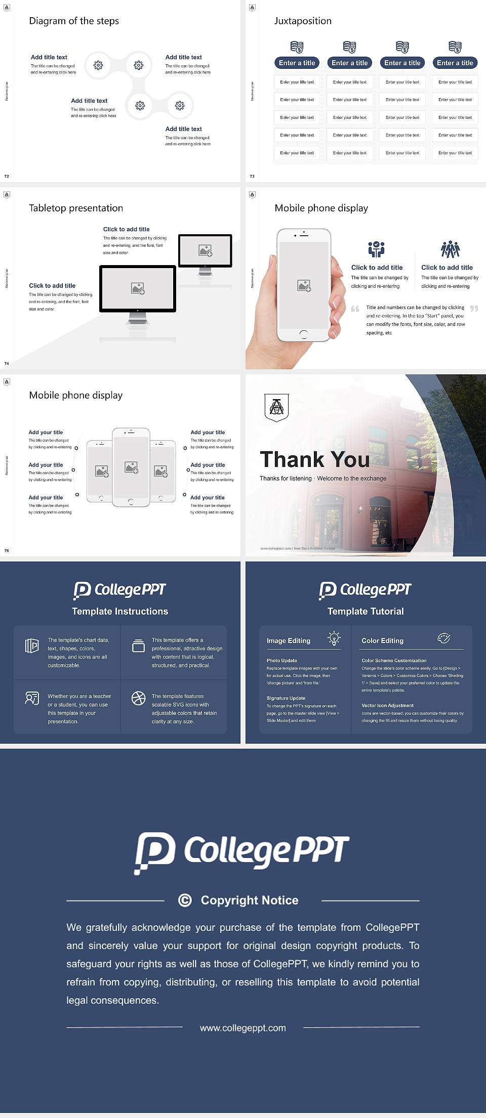 New Saint Andrews College Competition/Entrepreneurship Contest PPT Template4:3 ratio PPT effect preview image9