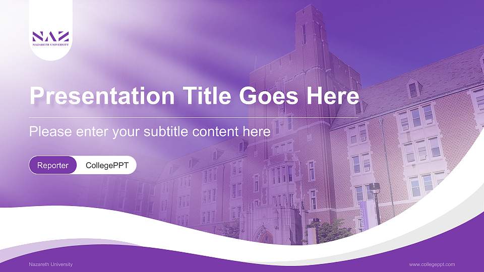 Nazareth University Lecture Sharing and Networking Event PPT Template16:9 ratio PPT effect preview image