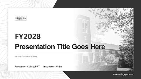 Nazarene Theological Seminary Academic Presentation/Research Findings Report PPT Template