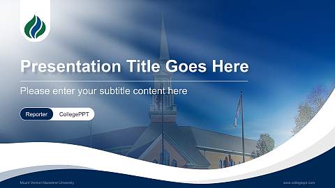 Mount Vernon Nazarene University Lecture Sharing and Networking Event PPT Template