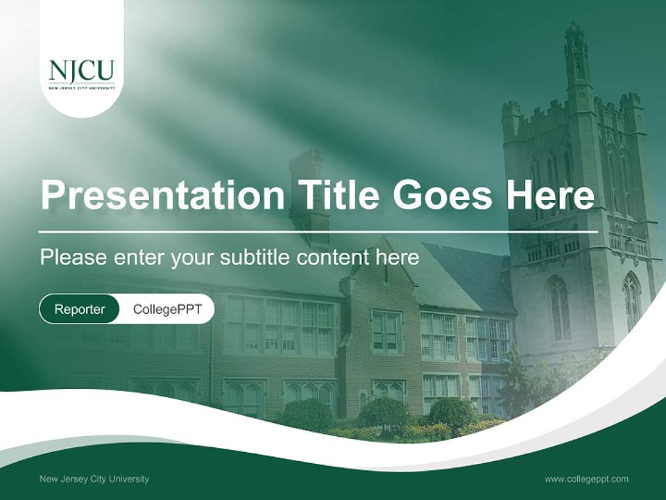 New Jersey City University Lecture Sharing and Networking Event PPT Template4:3 ratio PPT effect preview image4