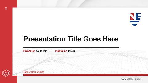New England College Thesis Proposal/Graduation Defense PPT Template