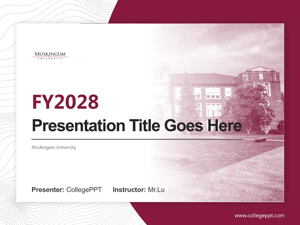 Muskingum University Academic Presentation/Research Findings Report PPT Template4:3 ratio PPT effect preview image5