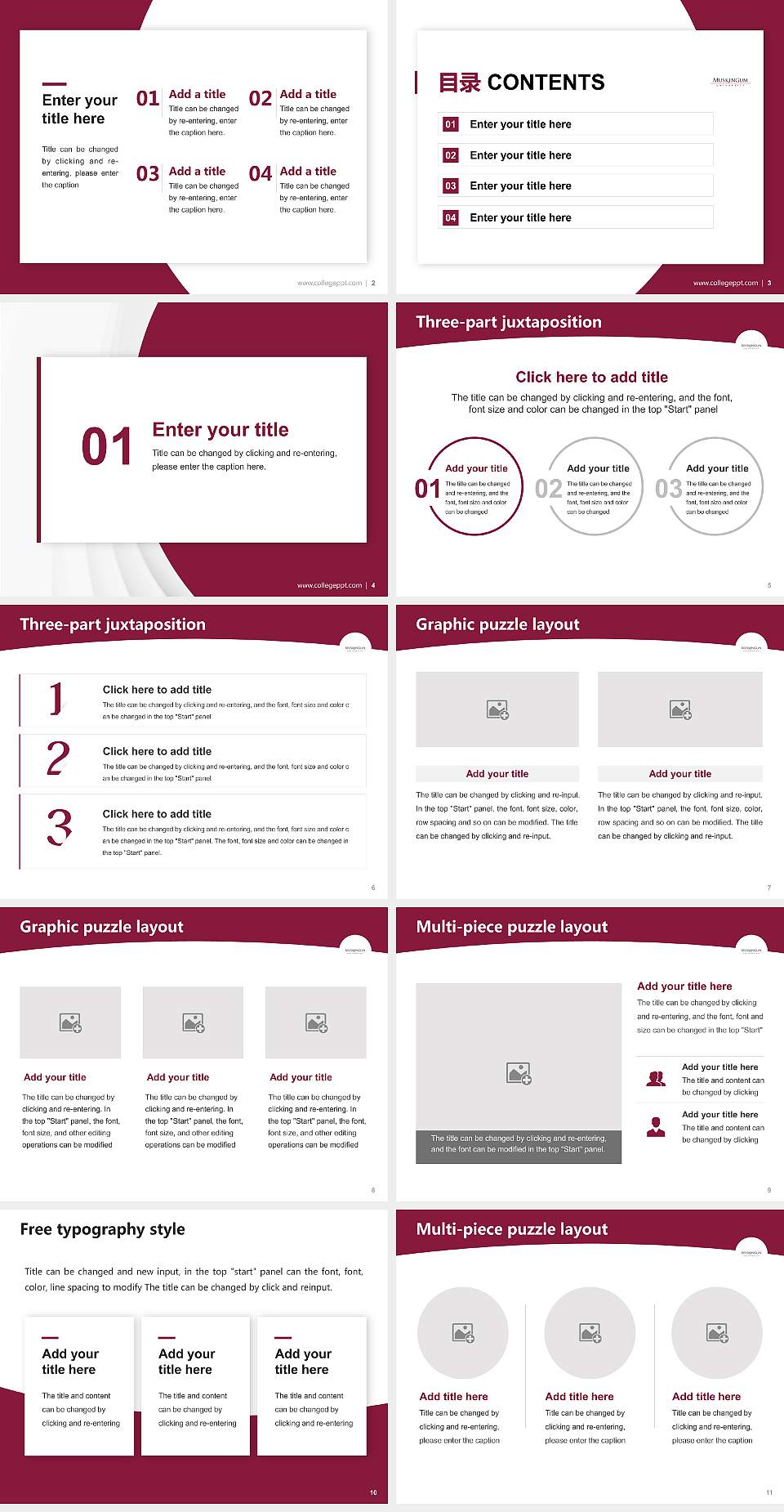 Muskingum University Academic Presentation/Research Findings Report PPT Template4:3 ratio PPT effect preview image2