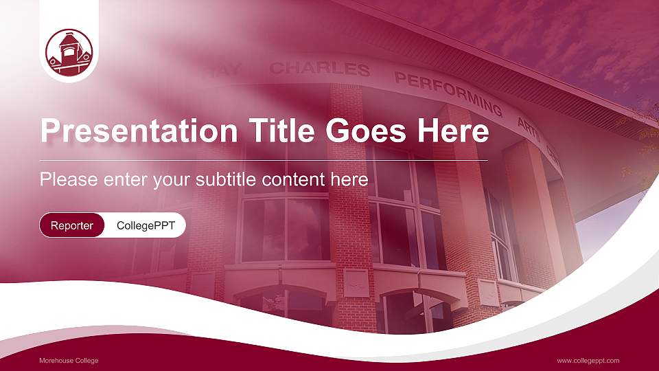Morehouse College Lecture Sharing and Networking Event PPT Template16:9 ratio PPT effect preview image