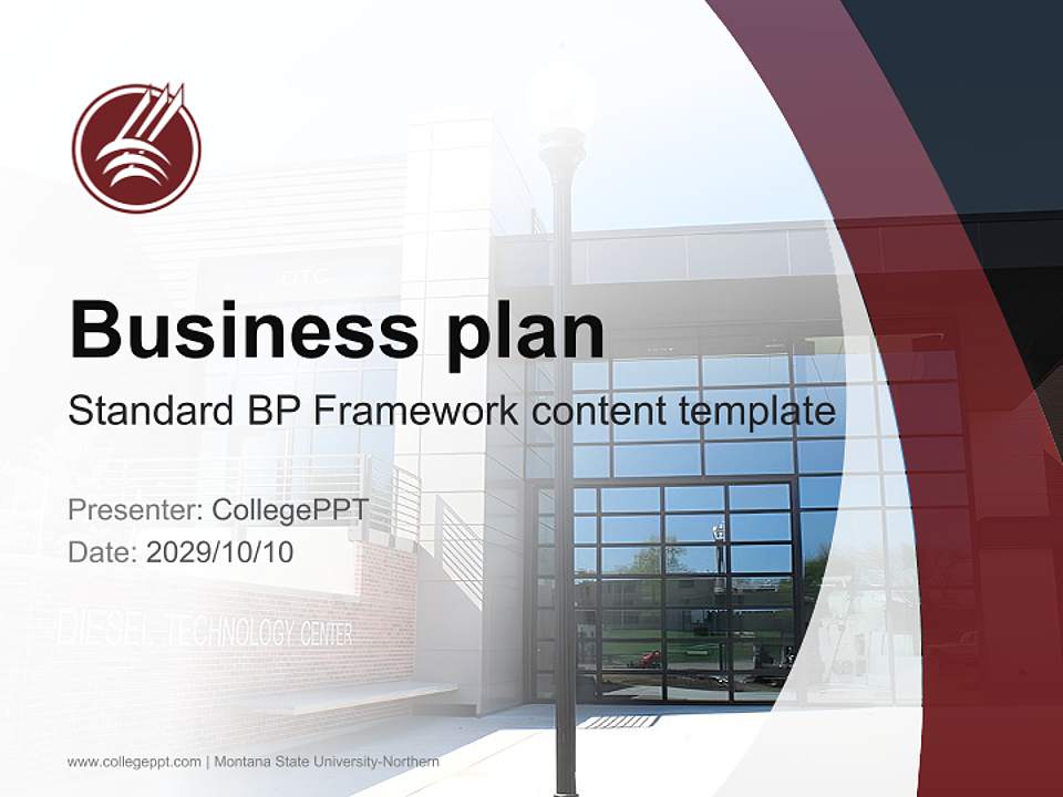 Montana State University-Northern Competition/Entrepreneurship Contest PPT Template4:3 ratio PPT effect preview image9