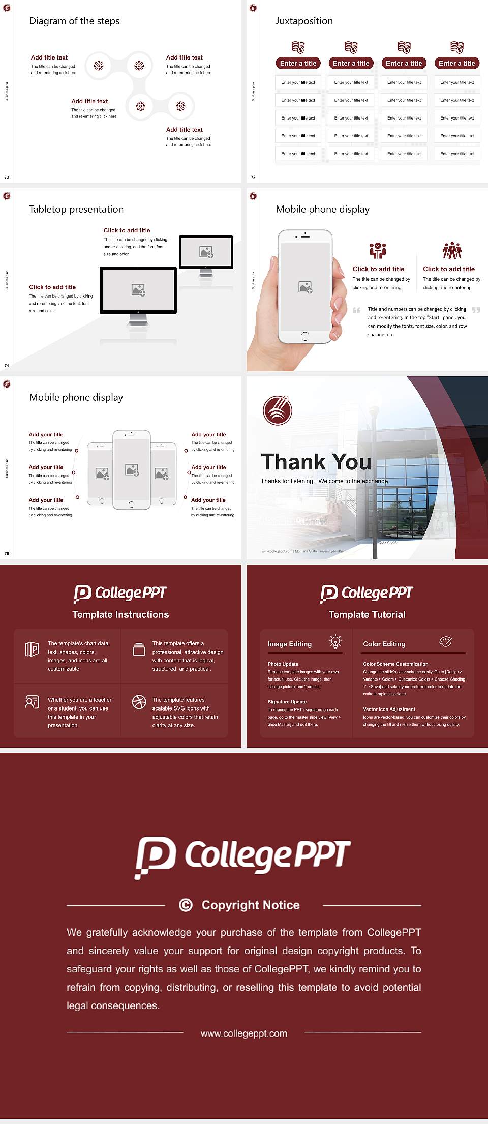 Montana State University-Northern Competition/Entrepreneurship Contest PPT Template4:3 ratio PPT effect preview image9
