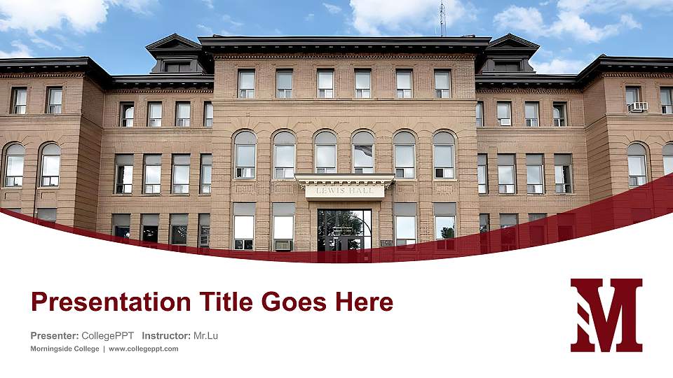 Morningside College Course/Courseware Creation PPT Template16:9 ratio PPT effect preview image