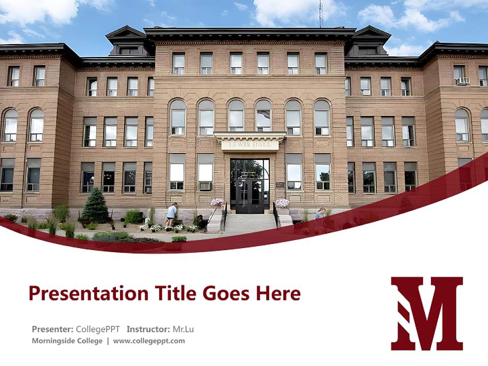 Morningside College Course/Courseware Creation PPT Template4:3 ratio PPT effect preview image5