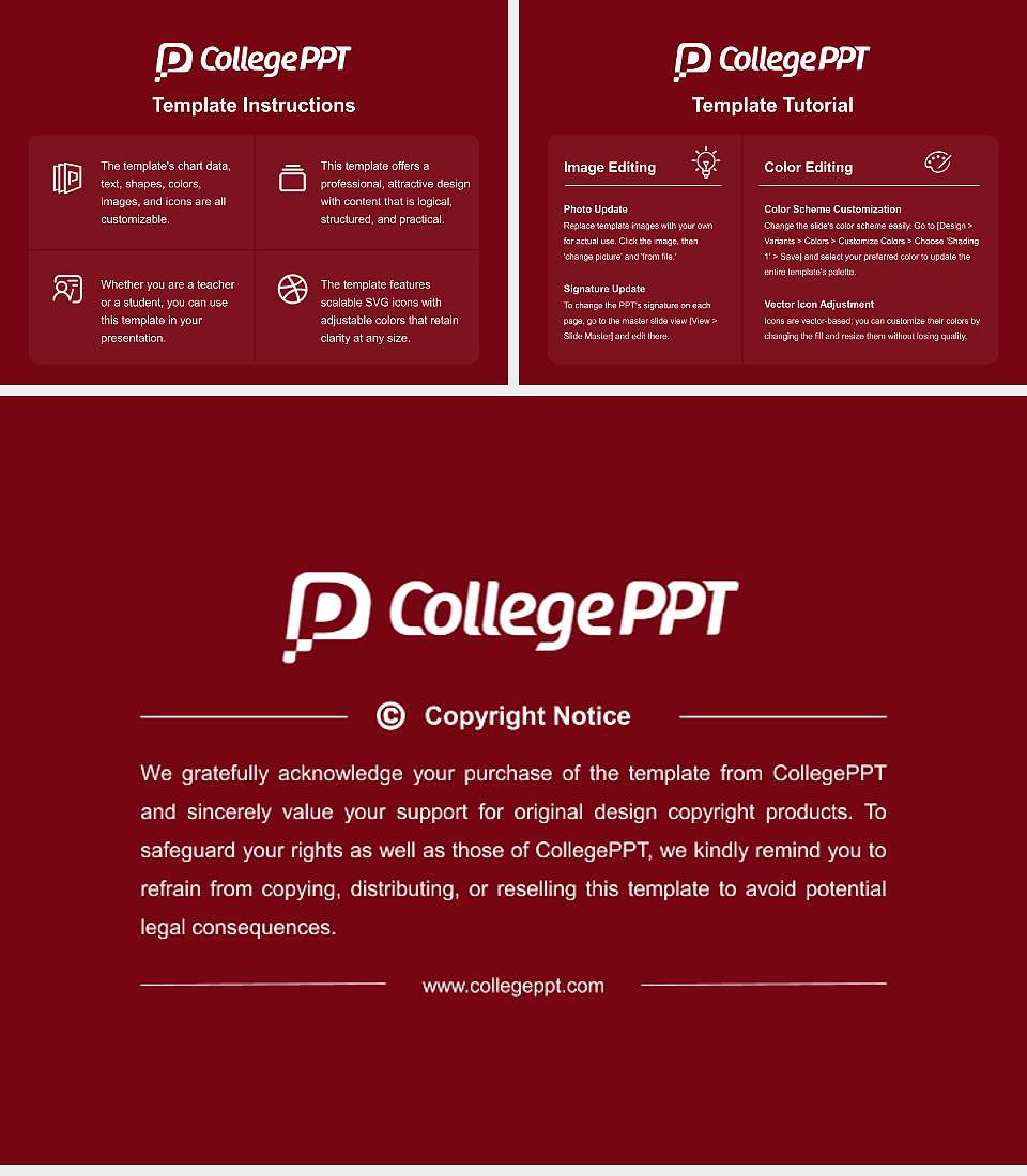 Morningside College Course/Courseware Creation PPT Template4:3 ratio PPT effect preview image5