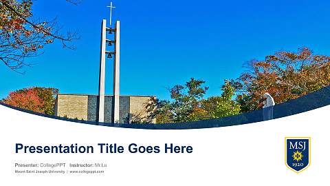 Mount Saint Joseph University Course/Courseware Creation PPT Template