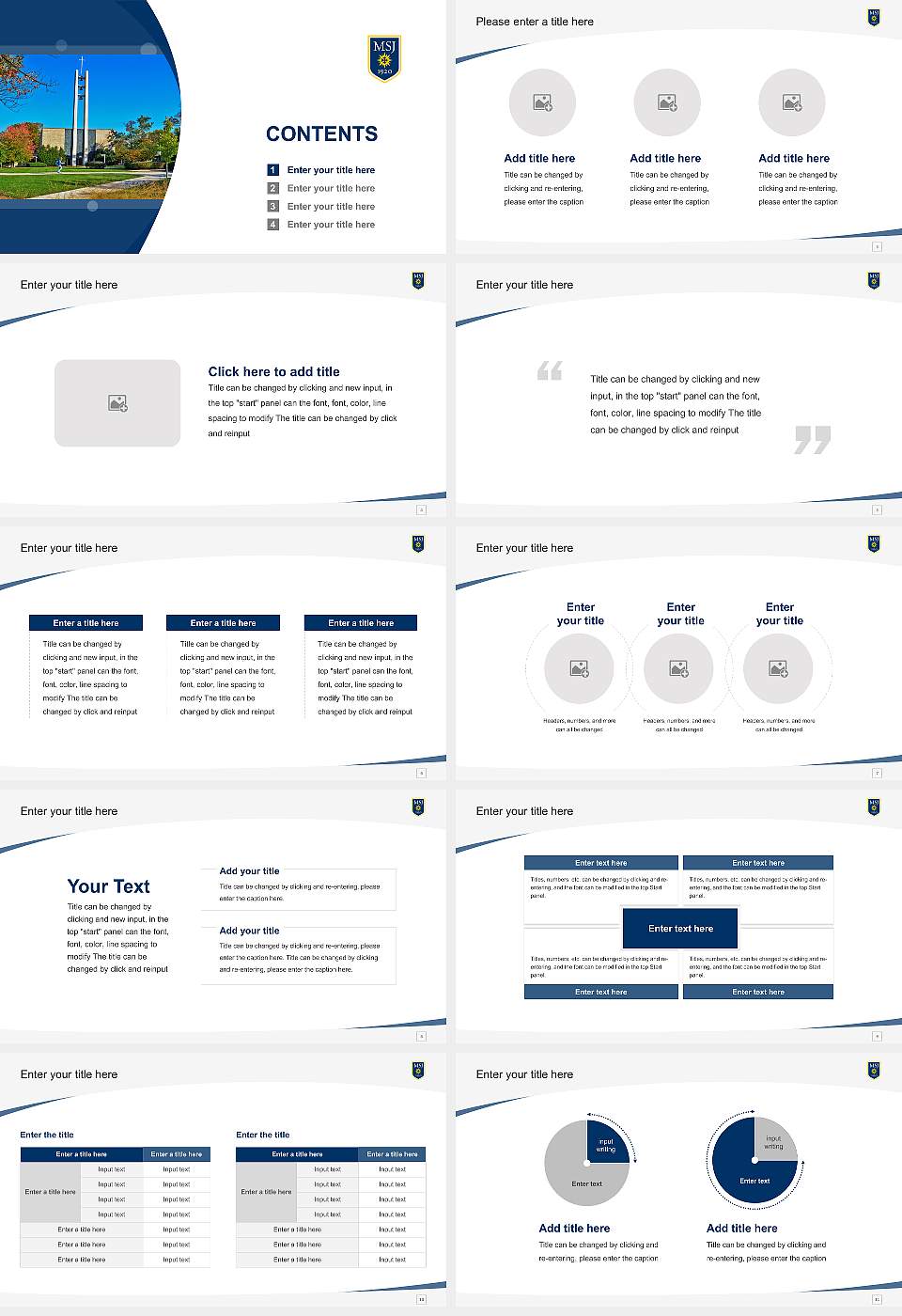 Mount Saint Joseph University Course/Courseware Creation PPT Template16:9 ratio PPT effect preview image2