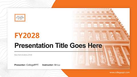 New York Academy of Art Academic Presentation/Research Findings Report PPT Template