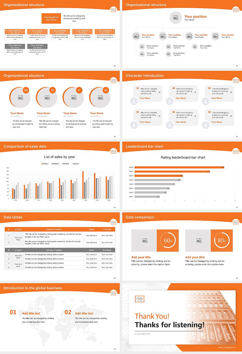 New York Academy of Art Academic Presentation/Research Findings Report PPT Template16:9 ratio PPT effect preview image4