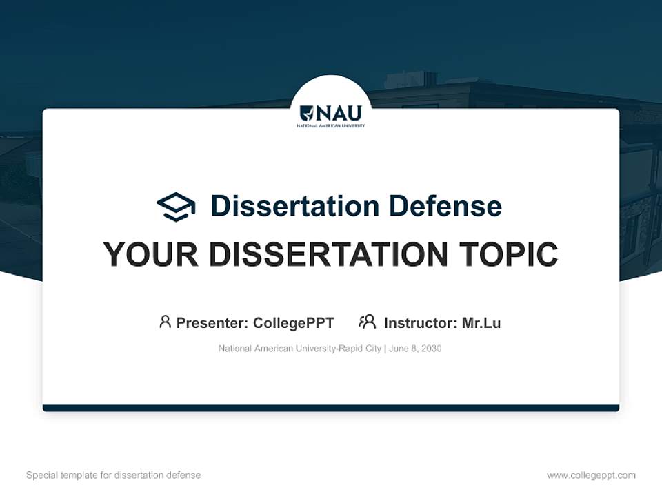 National American University-Rapid City Graduation Thesis Defense PPT Template4:3 ratio PPT effect preview image7
