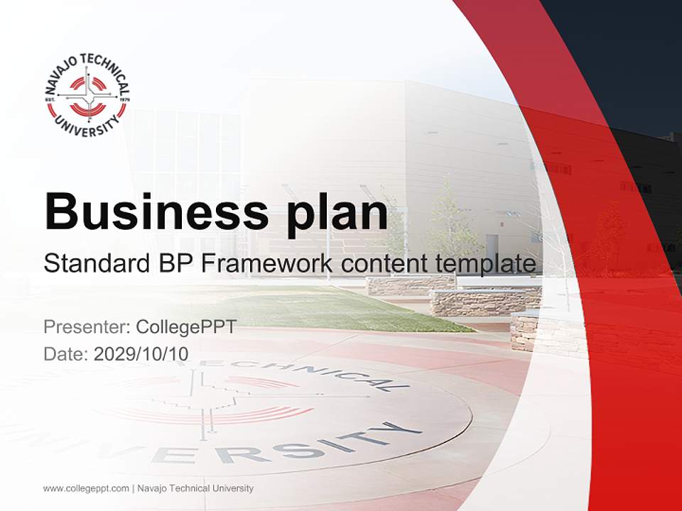 Navajo Technical University Competition/Entrepreneurship Contest PPT Template4:3 ratio PPT effect preview image9