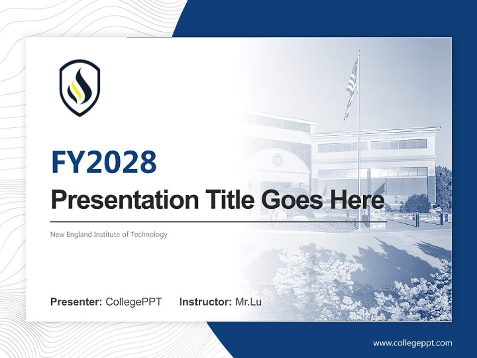 New England Institute of Technology Academic Presentation/Research Findings Report PPT Template4:3 ratio PPT effect preview image5