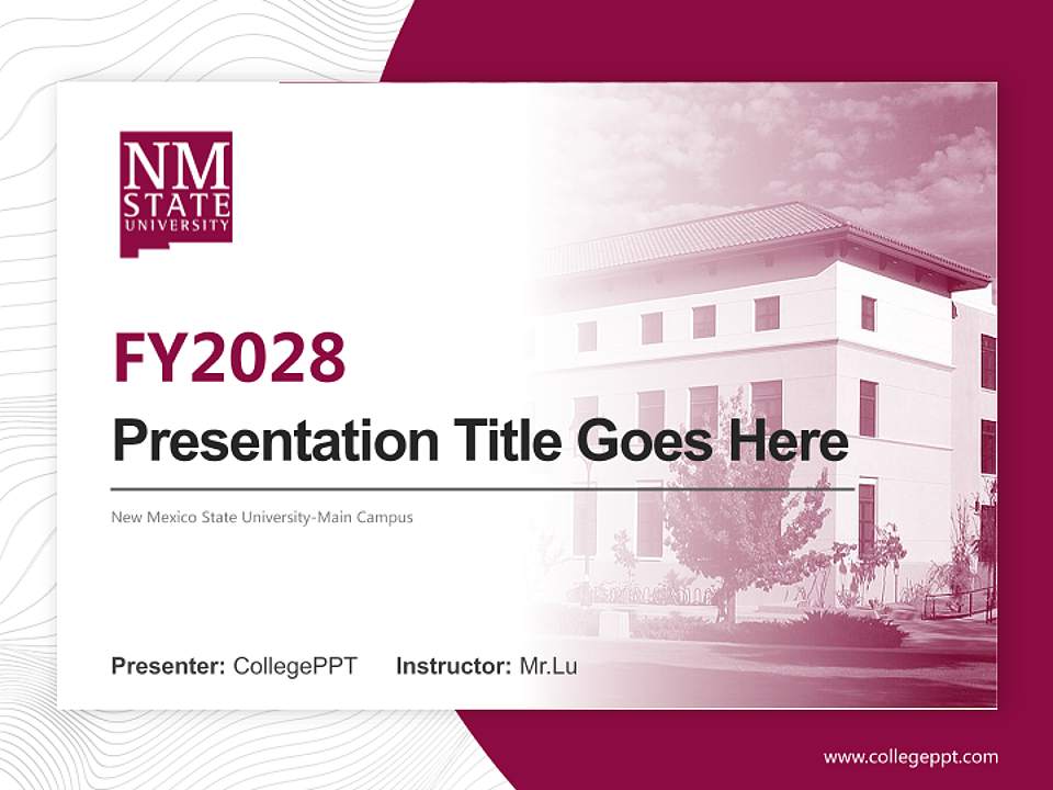New Mexico State University-Main Campus Academic Presentation/Research Findings Report PPT Template4:3 ratio PPT effect preview image5