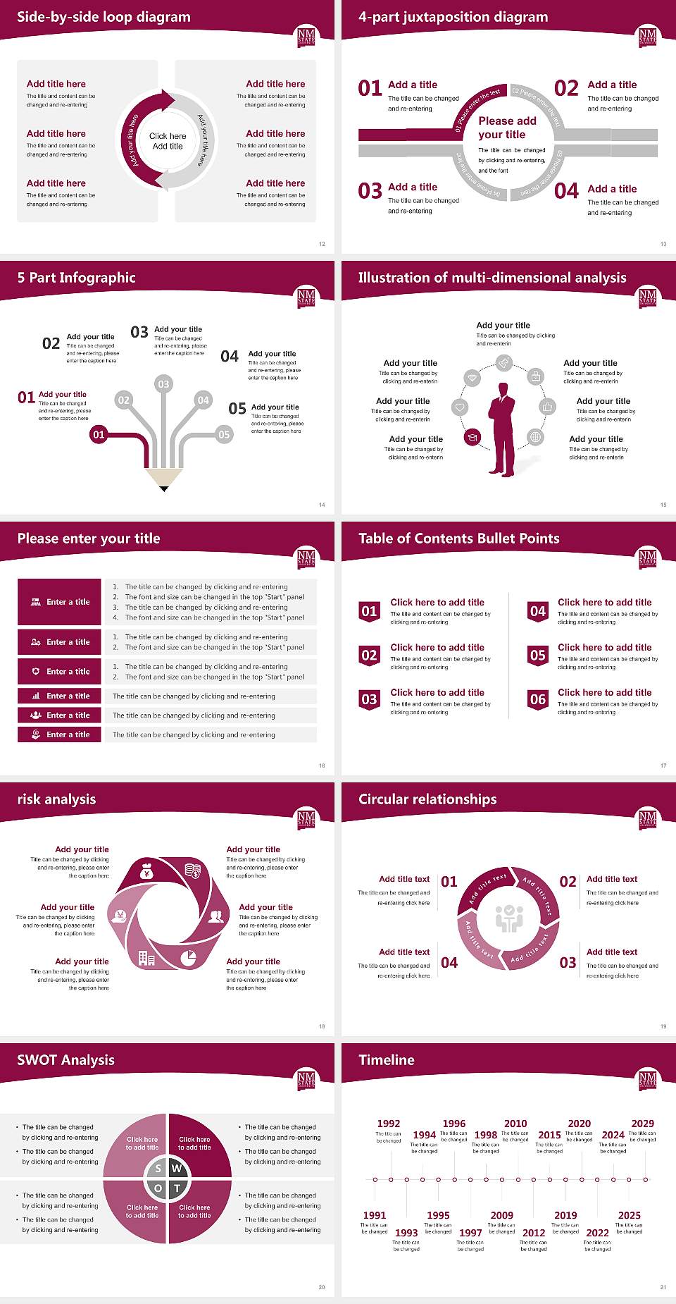 New Mexico State University-Main Campus Academic Presentation/Research Findings Report PPT Template4:3 ratio PPT effect preview image3