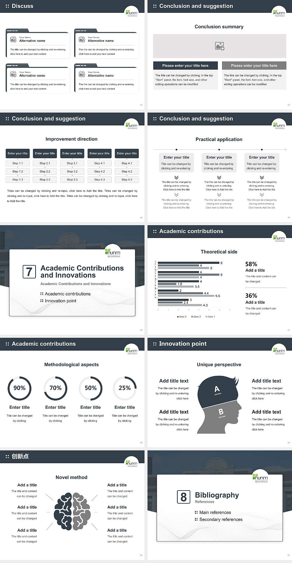 National University of Natural Medicine Graduation Thesis Defense PPT Template4:3 ratio PPT effect preview image6