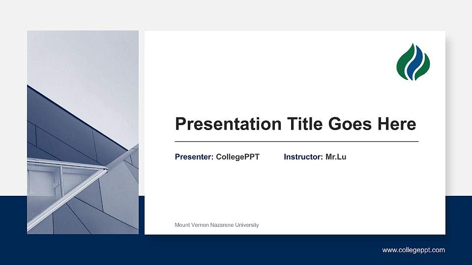 Mount Vernon Nazarene University General Purpose PPT Template16:9 ratio PPT effect preview image
