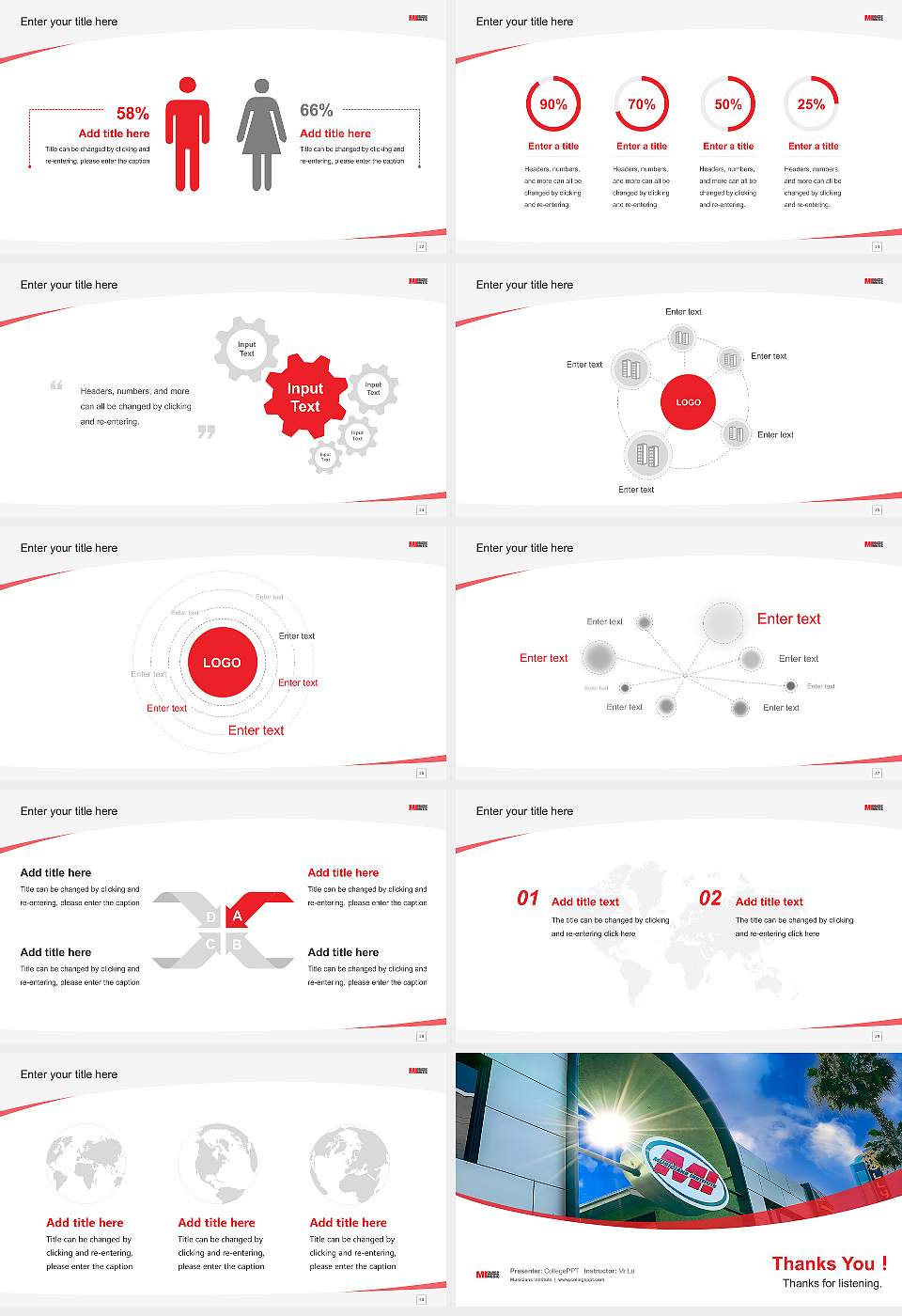Musicians Institute Course/Courseware Creation PPT Template16:9 ratio PPT effect preview image4