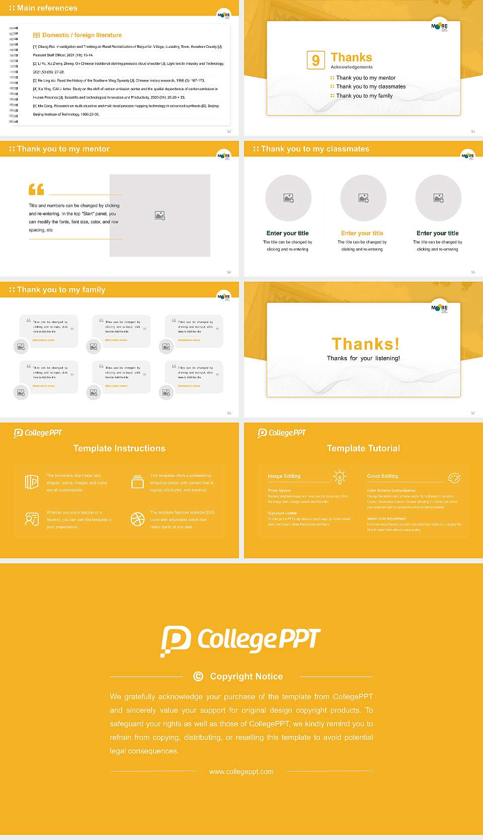 Moore College of Art and Design Graduation Thesis Defense PPT Template16:9 ratio PPT effect preview image7