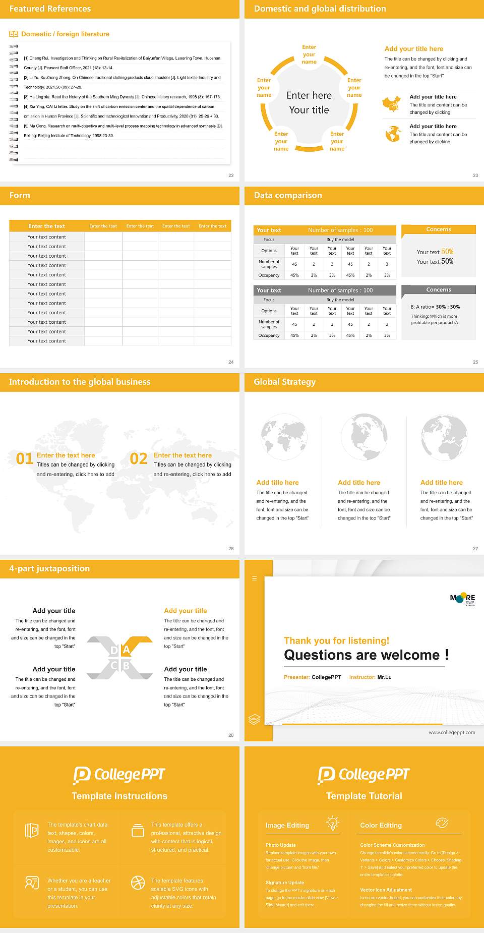 Moore College of Art and Design Thesis Proposal/Graduation Defense PPT Template4:3 ratio PPT effect preview image4