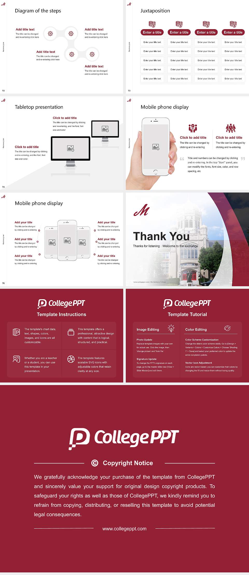 Muhlenberg College Competition/Entrepreneurship Contest PPT Template4:3 ratio PPT effect preview image9