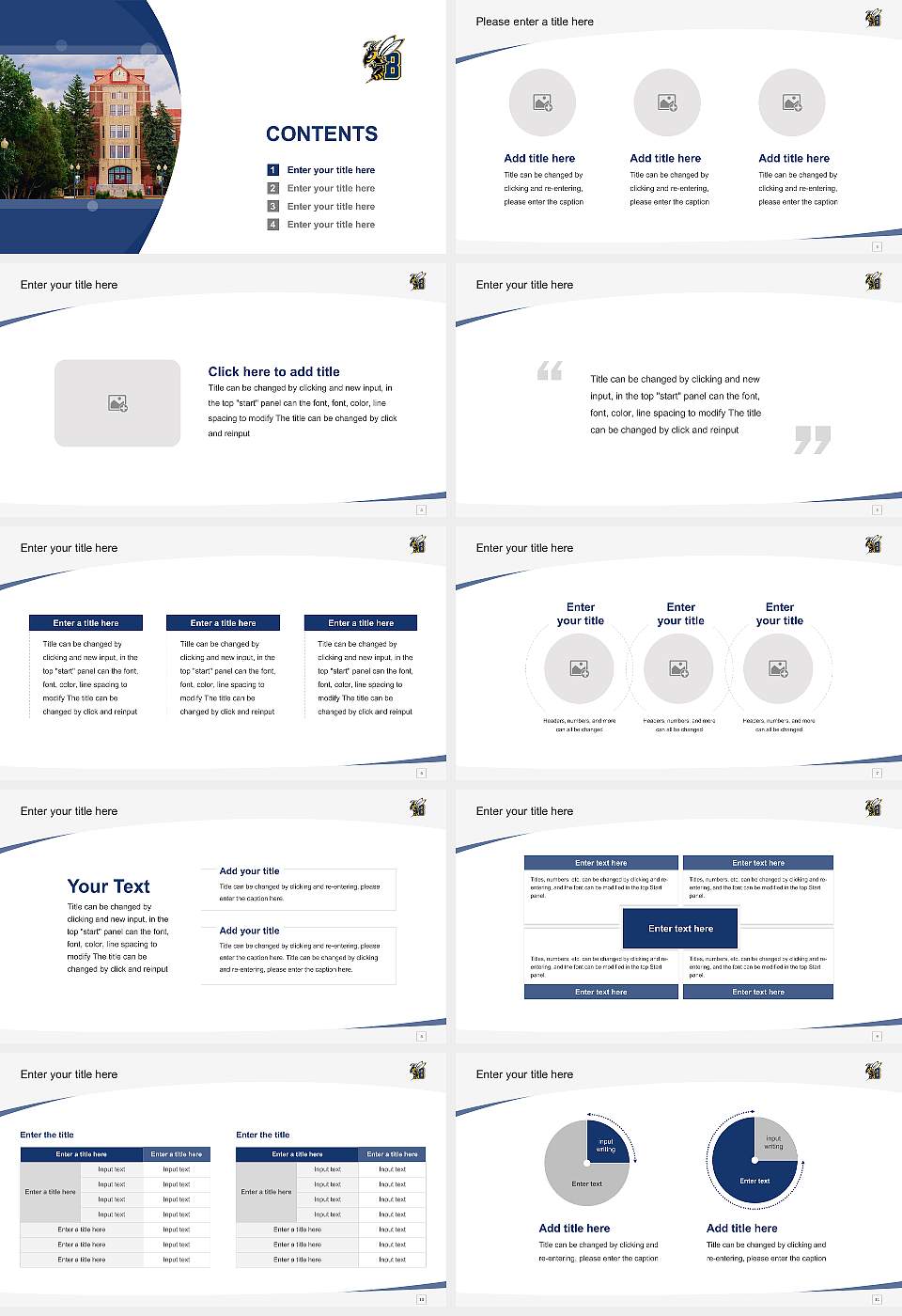Montana State University Billings Course/Courseware Creation PPT Template16:9 ratio PPT effect preview image2