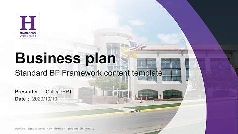 New Mexico Highlands University Competition/Entrepreneurship Contest PPT Template