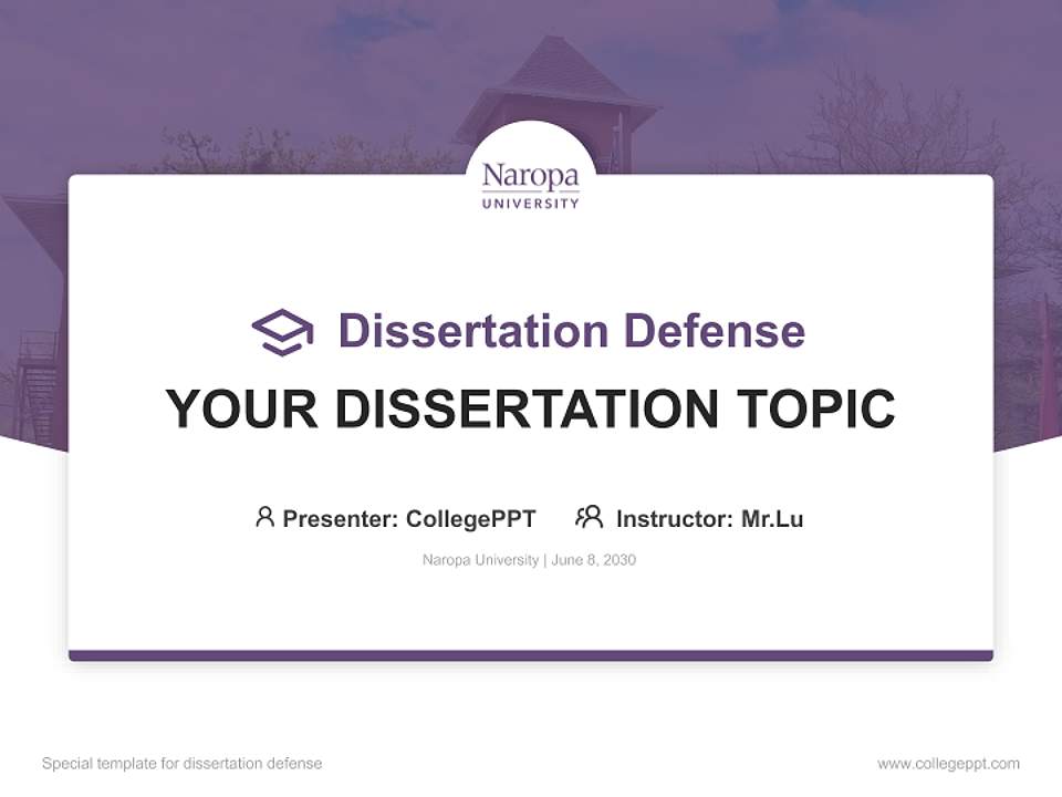 Naropa University Graduation Thesis Defense PPT Template4:3 ratio PPT effect preview image7