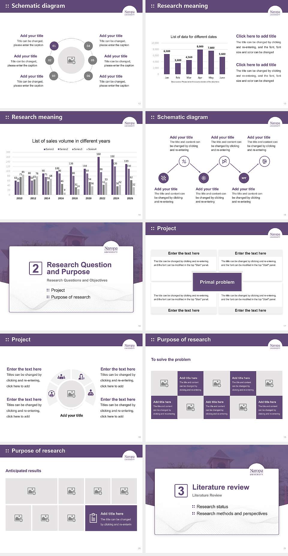 Naropa University Graduation Thesis Defense PPT Template4:3 ratio PPT effect preview image3