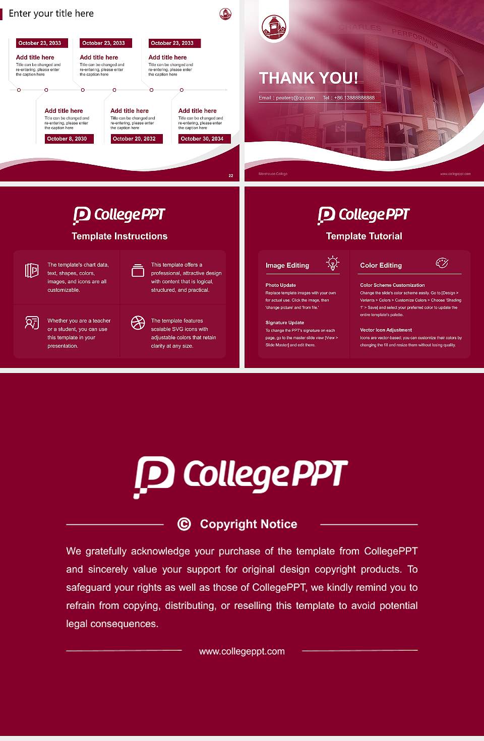 Morehouse College Lecture Sharing and Networking Event PPT Template4:3 ratio PPT effect preview image4