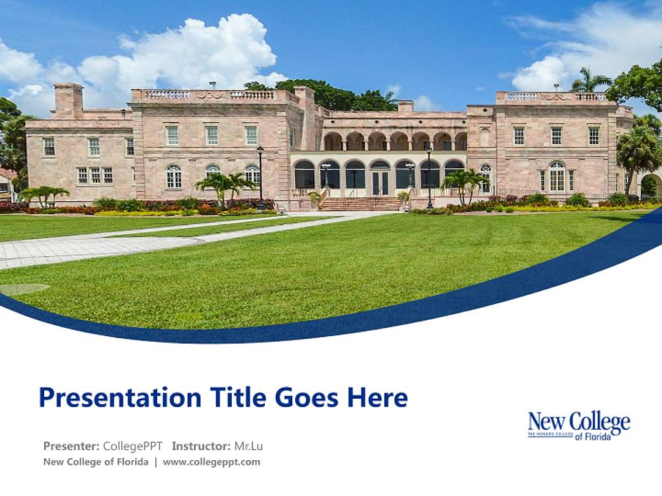 New College of Florida Course/Courseware Creation PPT Template4:3 ratio PPT effect preview image5
