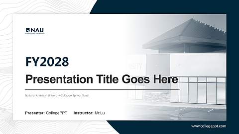 National American University-Colorado Springs South Academic Presentation/Research Findings Report PPT Template