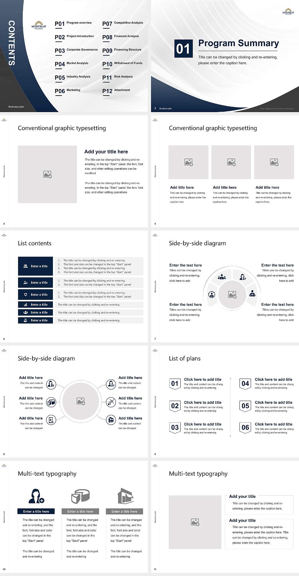 Montreat College Competition/Entrepreneurship Contest PPT Template4:3 ratio PPT effect preview image2