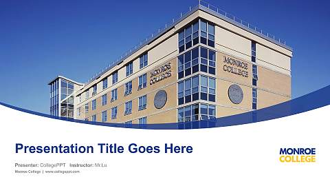Monroe College Course/Courseware Creation PPT Template
