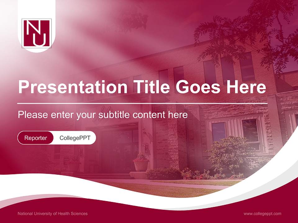 National University of Health Sciences Lecture Sharing and Networking Event PPT Template4:3 ratio PPT effect preview image4