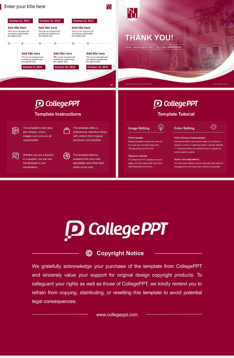 National University of Health Sciences Lecture Sharing and Networking Event PPT Template4:3 ratio PPT effect preview image4