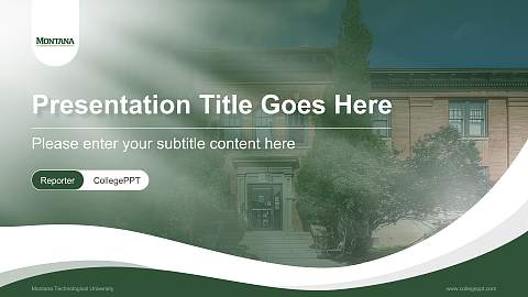 Montana Technological University Lecture Sharing and Networking Event PPT Template
