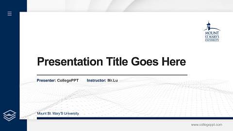Mount St. Mary’S University Thesis Proposal/Graduation Defense PPT Template