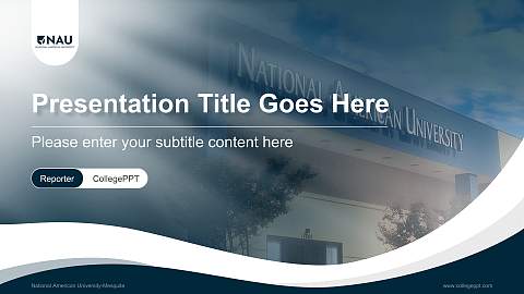 National American University-Mesquite Lecture Sharing and Networking Event PPT Template