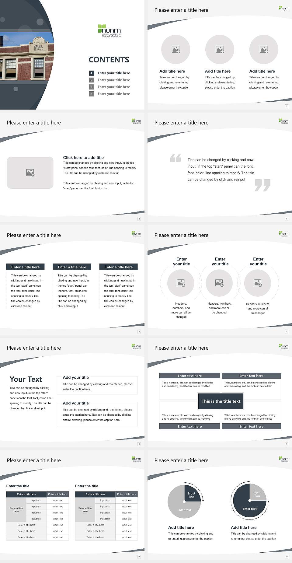 National University of Natural Medicine Course/Courseware Creation PPT Template4:3 ratio PPT effect preview image2
