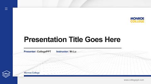 Monroe College Thesis Proposal/Graduation Defense PPT Template