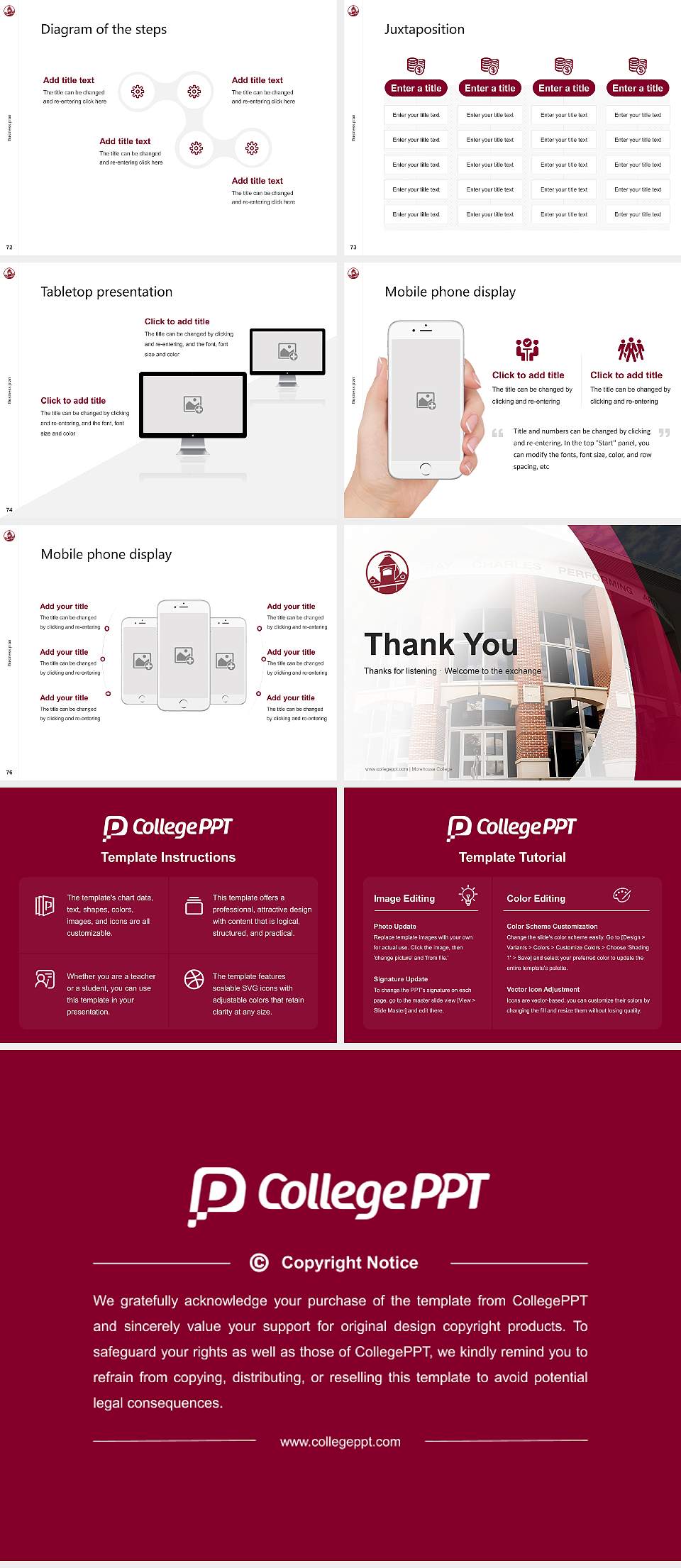 Morehouse College Competition/Entrepreneurship Contest PPT Template4:3 ratio PPT effect preview image9