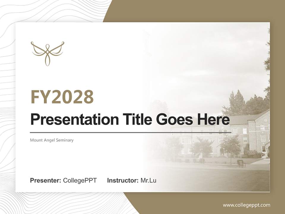 Mount Angel Seminary Academic Presentation/Research Findings Report PPT Template4:3 ratio PPT effect preview image5