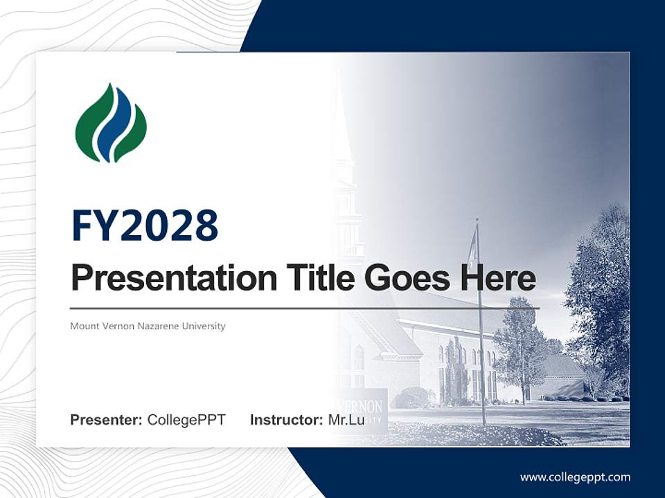 Mount Vernon Nazarene University Academic Presentation/Research Findings Report PPT Template4:3 ratio PPT effect preview image5