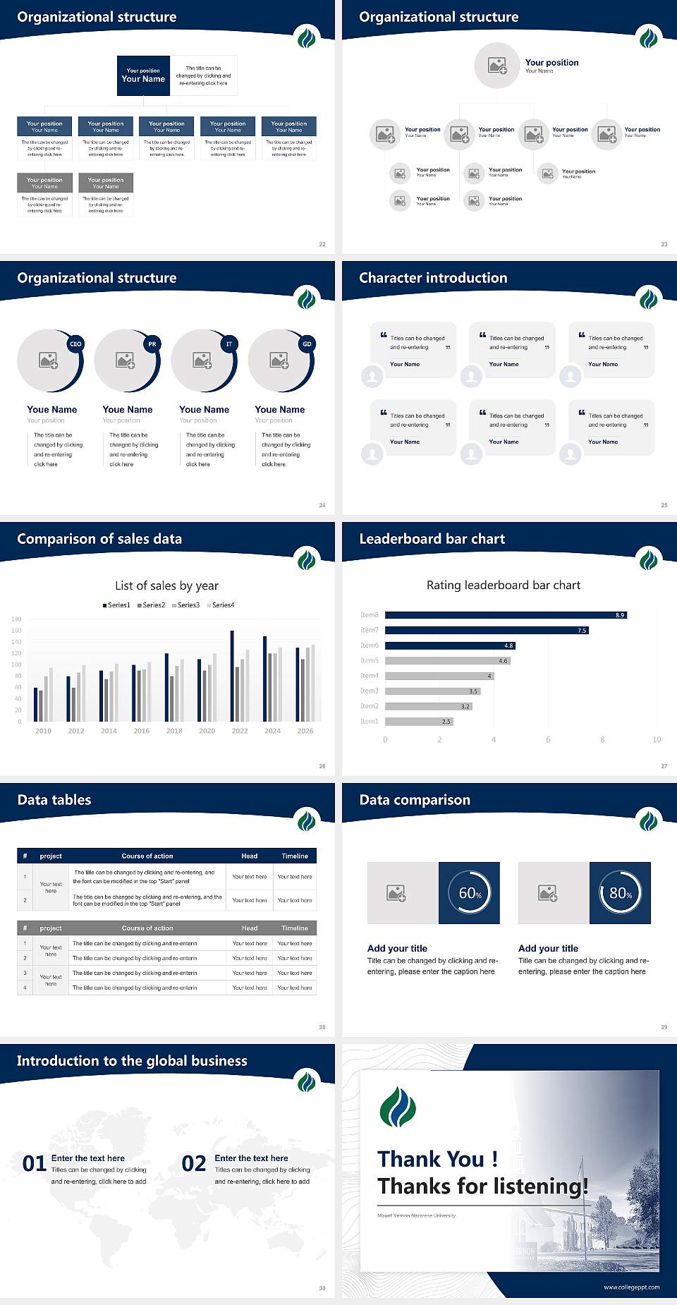 Mount Vernon Nazarene University Academic Presentation/Research Findings Report PPT Template4:3 ratio PPT effect preview image4