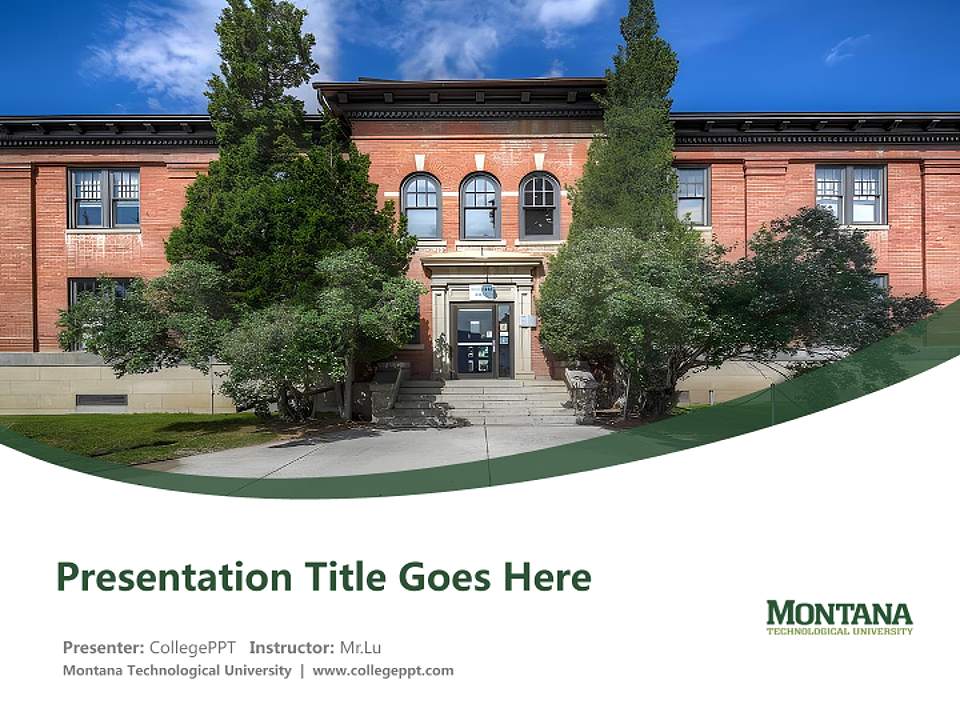 Montana Technological University Course/Courseware Creation PPT Template4:3 ratio PPT effect preview image5